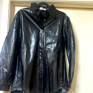 Buddy Love never worn button up shirt/jacket pleather size large